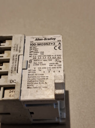 Allen-Bradley 100-M09NZ*3 Mini-Schütz | 9A | 24V DC | Gebraucht & Geprüft6