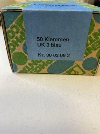 50x Phoenix Contact UK 3 BU Durchgangsreihenklemme (3002092) – OVP0