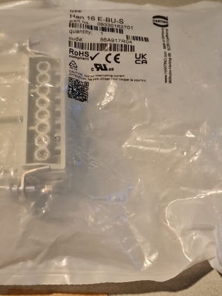 Harting Steckverbinder Einsatz Han 16E-bu-s 09330162701 connector insert0