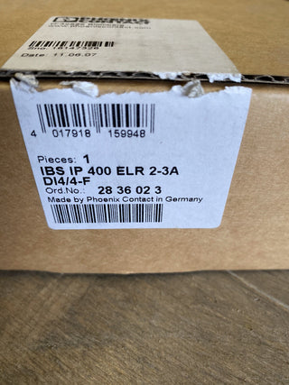 Phoenix Contact Interbus IBS IP 400 ME-ELR2-3A-DI4F Ord.No: 28 36 0236