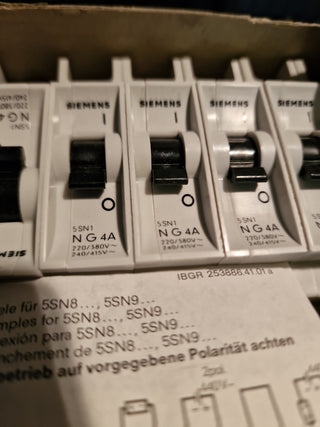 10x Siemens 5SN1 Leitungsschutzschalter NG4A – 4A – neu2