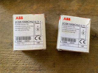 2x ABB Chiara 2CSK1009CHU Taster 2-polig mit Universalschlüssel – NEU & OVP0