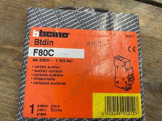 BTicino F80C Hilfskontakt / Hilfsschalter 1NO+1NC – Neu & OVP0