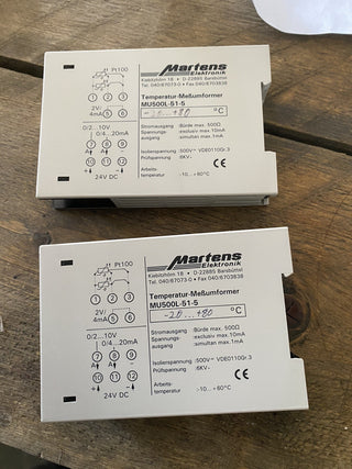 Martens Elektronik MU500L-51-5 Temperatur-Messumformer | Eingang Pt100 | 24V DC1