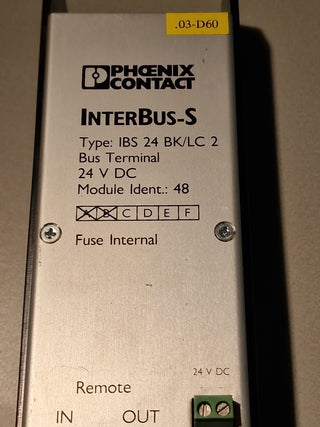 Phoenix Contact IBS24BK/LC2 Bus Terminal 2759090 INTERBUS-S 24V DC0