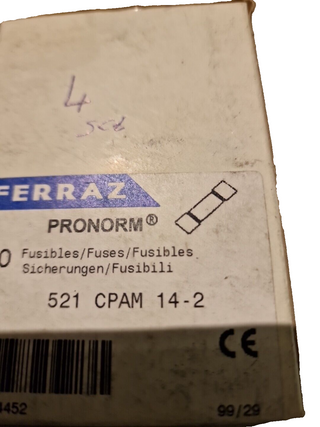 4x Ferraz Pronorm aM 2A 500V Sicherung C63210 10 x 38 - ungebraucht -1