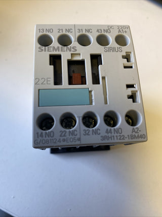 Siemens SIRIUS Hilfsschütz 3RH1122-1BM40 | 220V DC | 2S+2Ö1