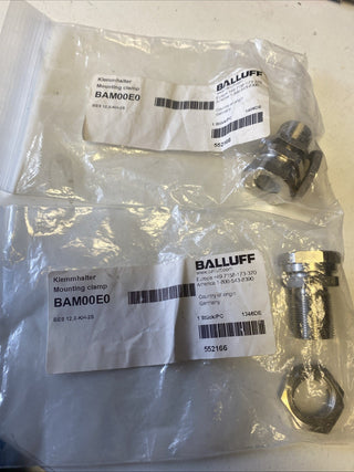 2x Balluff BAM00E0 Klemmhalter BES 12,0-KH-2S für M12 Sensoren – NEU & OVP0