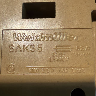16x Weidmüller SAKS 5 / SAKS 5/35 – Sicherungsklemme 63A – Neu & Unbenutzt3