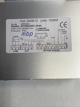 MBP Steuergerät AP0402MG | AFP 2004 Serie | NEU4