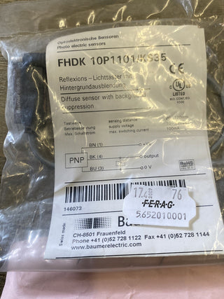 Baumer FZDK 10P1101/KS35 Reflexions-Lichttaster – NEU & OVP0