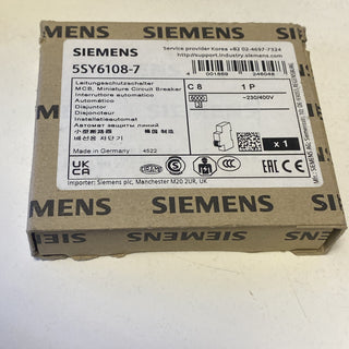 Siemens  5SY6108-7  Sicherungsautomat 0