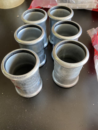 16x C-Stahl Pressmuffe NW 35 mm (M-Kontur) | Pressfitting verzinkt Heizung Solar2