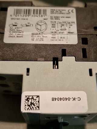 Siemens Sirius 3RV1421-1CA10  Leitungsschalter #110
