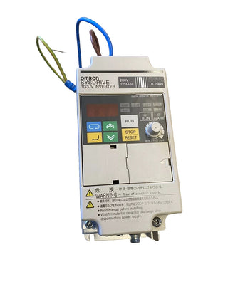 Omron Sysdrive Wechselrichter Typ 3G3JV-AB002, Eingang: 200-240V, 50/60Hz, 3.5A,0