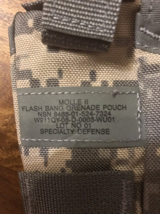 US Military Molle II Army ACU Digital Flash Bang Grenade Pouch NSN 84650152473244