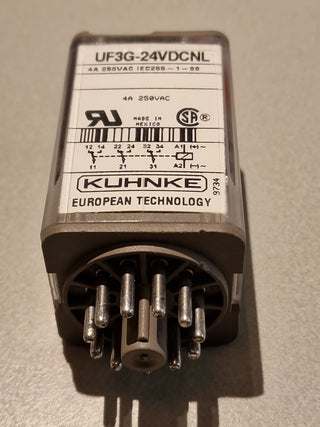 Kuhnke UF3G-24VDC Industrierelais Steckrelais 4 Wechsler 4A 24V DC Relay Gebr.0