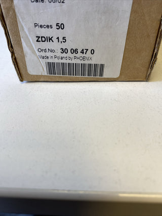 50x PHOENIX CONTACT ZUGANGSKLEMMEN ZDIK 1.5 40179181474400