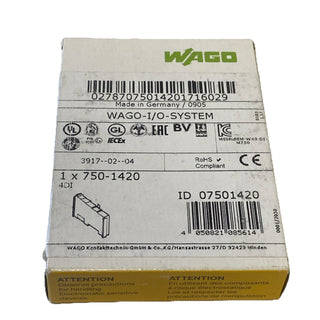 WAGO 750-1420 Digitaleingangsmodul 4-Kanal 24V DC Neu OVP0