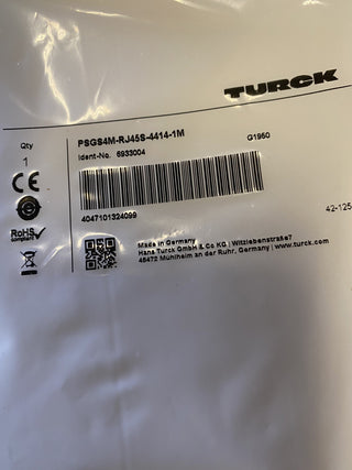 Turck PSGS4M-RJ45S-4414-1M Industrial Ethernet Kabel M8 auf RJ45 – Neu & OVP1