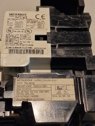 MITSUBISHI ANLASSER S-N10 20A AMP 200-220V SPULE SN10 mit TH-N12 +un-sy21#27