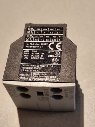 2x Eaton DILA-XHI11 Hilfsschalterblock 1 Schließer, 1 Öffner 4 A steckbar3