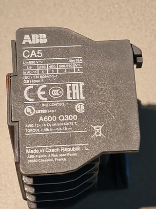 1x ABB CA5-40E Hilfskontaktblock Hilfsschalterblock 4 Schließer frontseitig GEB1