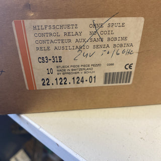 15x Sprecher+Schuh CS3-31E Hilfsschütz 22.122.124-01 – 15 Stk. NUR GRUNDKÖRPER /0