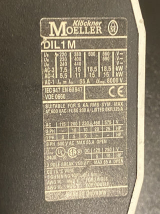 Moeller DIL1M Leistungsschütz 230V – Zuverlässige Industriequalität2