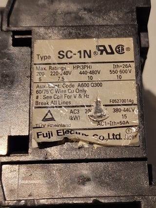 Fuji Electric SC-1N (Baugröße 26) Leistungsschütz Magnetschütz SC25AA Gebraucht6