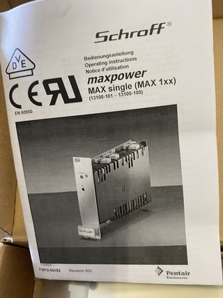nVent Schroff Maxpower MAX 124 | 19" Netzteil 24V / 100W | 131001052