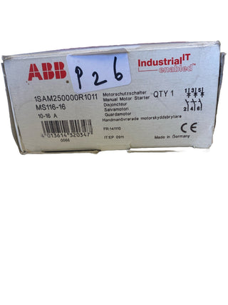 ABB 1SAM250000R1011 / Motorschutzschalter MS116-16,0 10-16A1