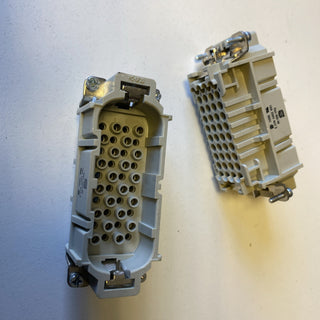 2X Harting Han 40D HMC M-C Stifteinsatz (M) Crimpanschluss, 40-polig+PE6