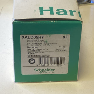 Schneider XALD05H7 Leergehäuse Harmony XALD 5 Einbaustellen Grau/Schwarz NEU1