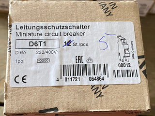 5X  ABL Sursum D6T1 Leitungsschutzschalter, Sicherungsautomat 230/400V1