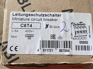 ABL Sursum C6T4 Leitungsschutzschalter, Sicherungsautomat 400V1