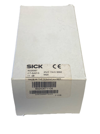 SICK i17-SA213 Sicherheitsschalter 2Ö+1S 240V AC IP67 6025067 Industrietyp 20