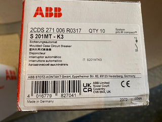 1x ABB Sicherungsautomat 2CDS271006R0317 Typ S201MT-K33