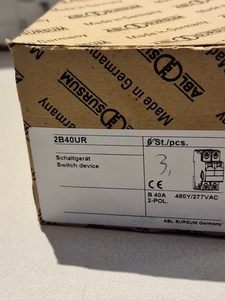 ABL SURSUM 2B40UM LS-Schalter B40A 2-polig 480Y/277VAC Miniature Circuit Breaker5