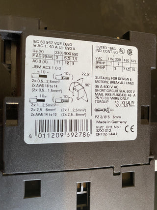 Siemens SIRIUS 3RT1024-3BB40 Schütz + 3RH1921-2FA22 Hilfsschalter geb5