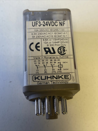 Kuhnke UF3-24VDC NF Steckrelais | Universalrelais 3 Wechsler 10A | NEU & OVP1