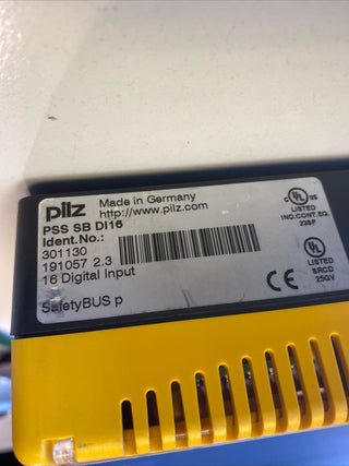 Pilz Sicherheitsmodul 301130 Digital Input Module PSS SB DI16 Version 1.33