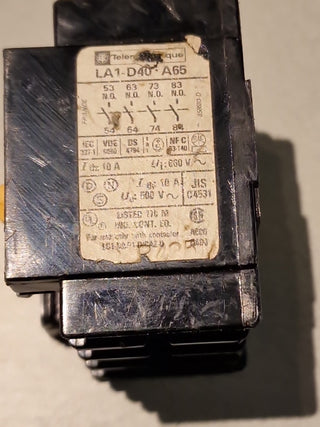 Telemecanique LA1-D40 A65 Hilfsschalterblock Hilfsschütz 4NO 4-polig Gebraucht5