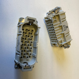 2X Harting Han 40D HMC M-C Stifteinsatz (M) Crimpanschluss, 40-polig+PE7