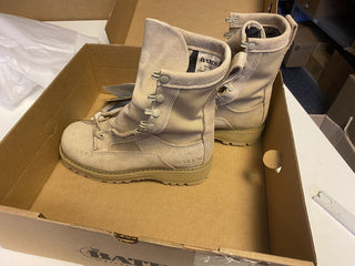Bates 03-D-0321 US Army Desert Tan Wildleder Segeltuch Schnürung Kampfstiefel 42