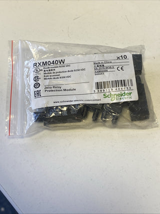 10x Schneider RXM040W Harmony Relay - Modulschutzdiode - für Rxm und RPM - 6V0