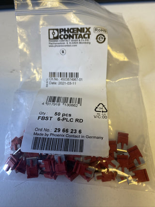 50X Phönix Einzelsteckbrücken FBST 6-PLC RD Phönix Contact 29662361