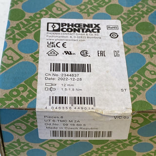 NEU 6x Phoenix Contact 0916605 UT 6-TMC M 2A Schutzschalter thermisch 240V/AC 2A2