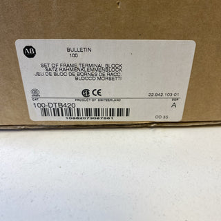 Allen-Bradley 100-DTB420 Rahmenklemmenblock Terminal Lug Kit – NEU & OVP0