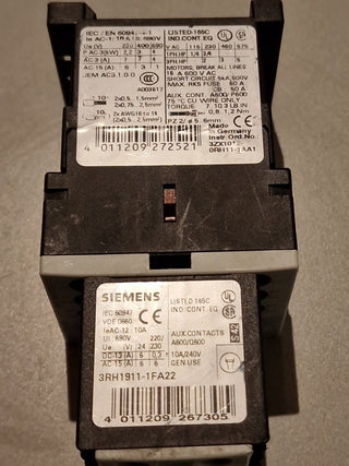 Siemens SIRIUS S00 Set: Hilfsschalter 3RH1911-1FA40 + Varistor 3RT1916-1BD00